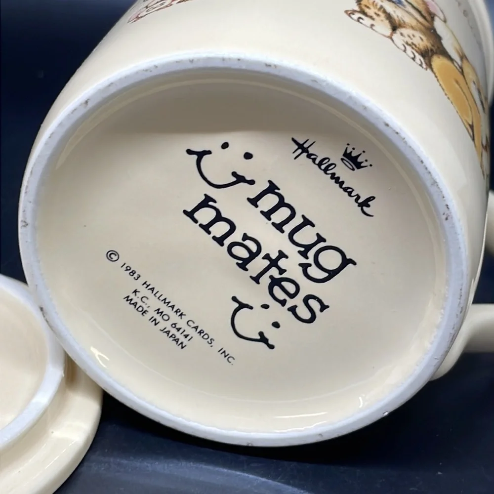 Vintage 80’s Hallmark Friendship Mug Mates 2 pc With Lid