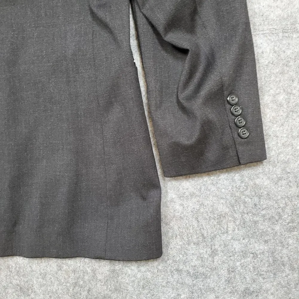 J.Crew‎ Blazer Mens 42L Wool 3 Button Single Breasted Charcoal Sport Coat Jacket