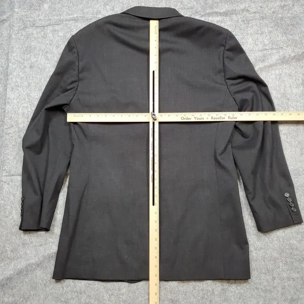 J.Crew‎ Blazer Mens 42L Wool 3 Button Single Breasted Charcoal Sport Coat Jacket