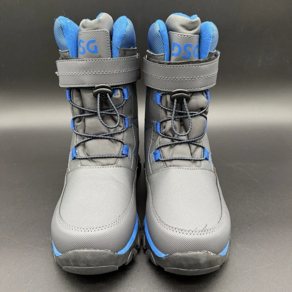 DSG Kids Menace 100G Winter Snow Boots Size 6 Black & Blue 3M Thinsulate Boys