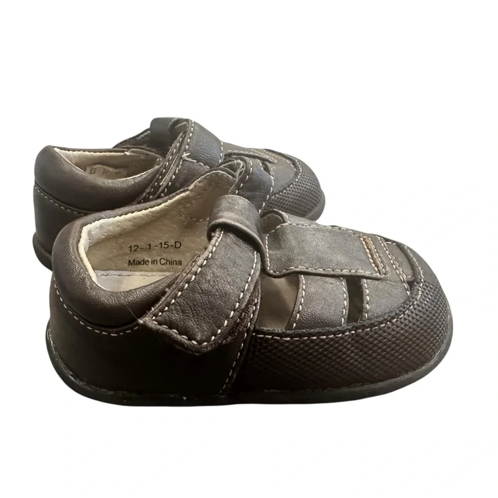 See Kai‎ Run Patrick II Adjust Brown Leather Fisherman Sandals Toddler Size 3.5