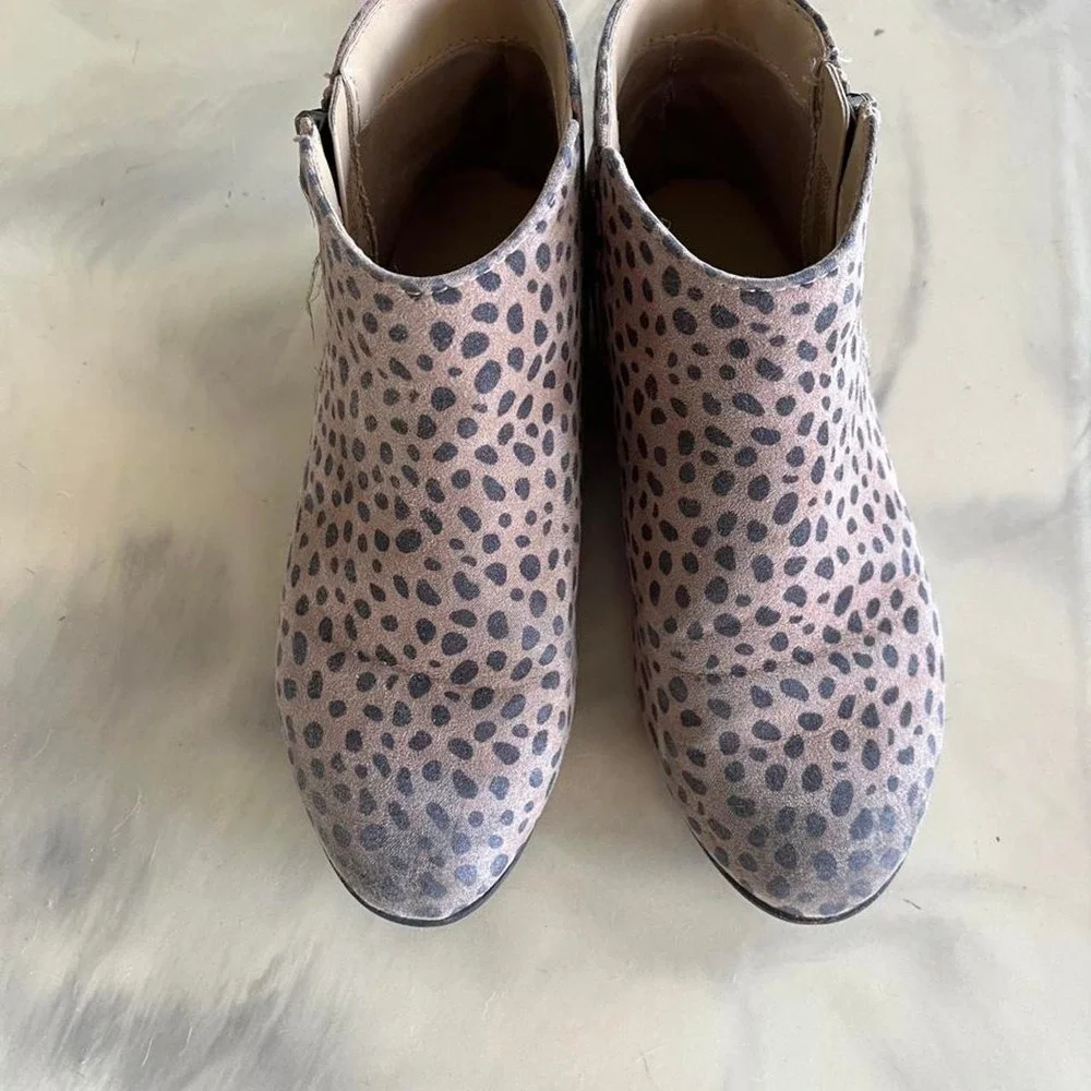 Cat & Jack Leopard Print Ankle Boots Kids Size US 2
