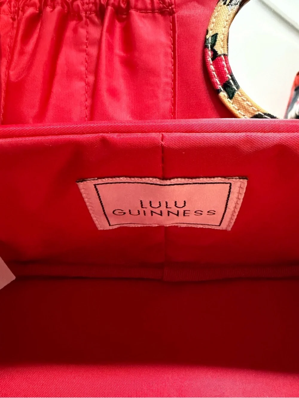 🇬🇧Lulu Guiness Rare Toiletry 2 Piece Set Train Case and Makeup Bag Tattoo Print