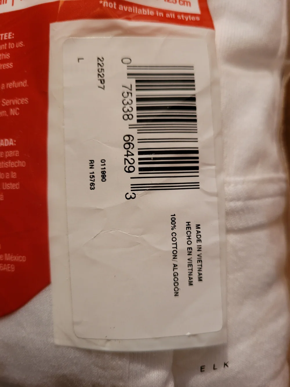 Hanes Men's White Tagless Briefs 7 Pairs Size 36-38 NWT