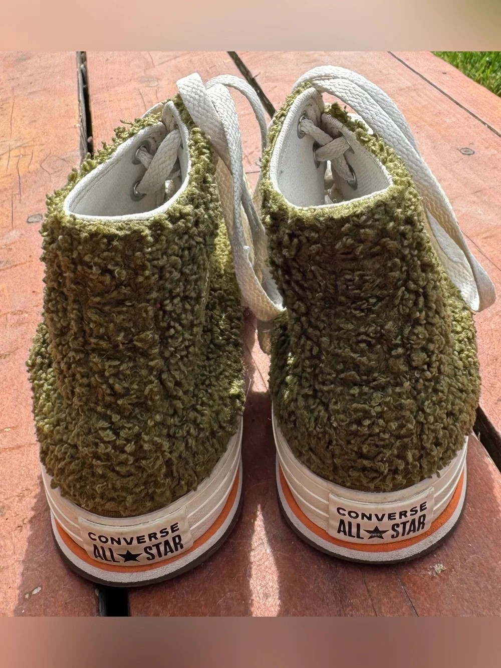 Converse Chuck Taylor All Star Sherpa EVA Platform sneakers Dark Moss green 4