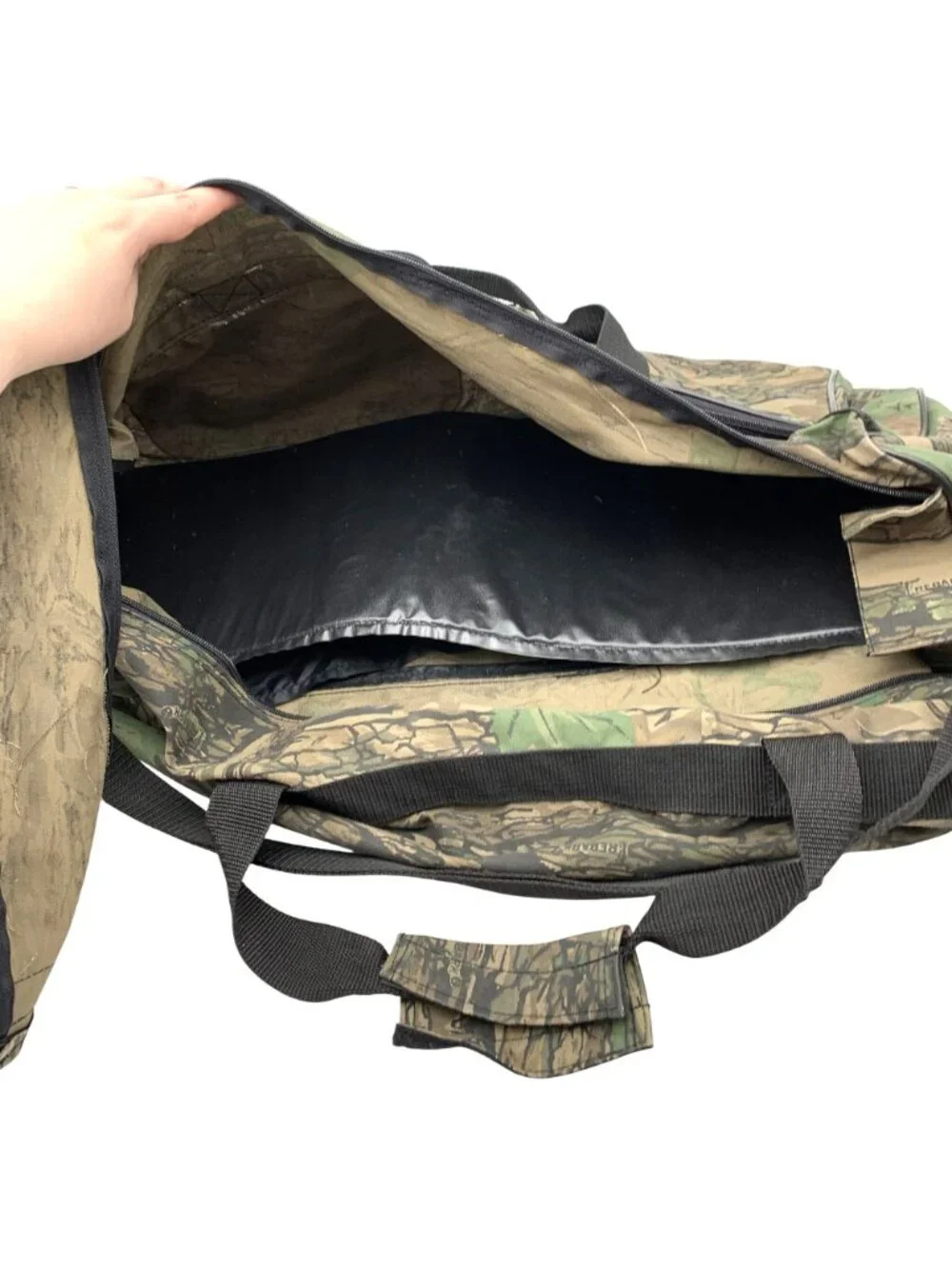 Conceal Camouflage Duffel Bag Adjustable Strap Multiple Pockets Trebark Pattern