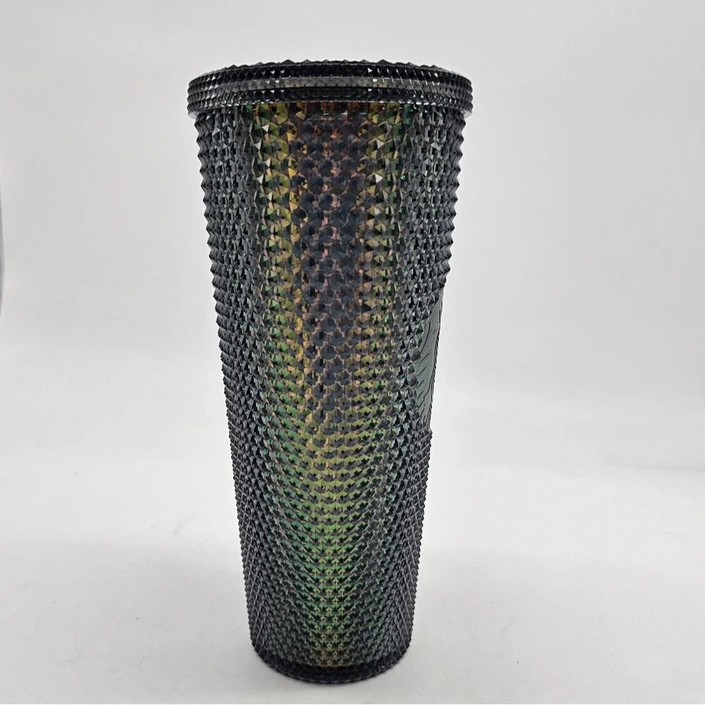 Starbucks Halloween Tumbler Colorful Black Irisdescent Studded Cup