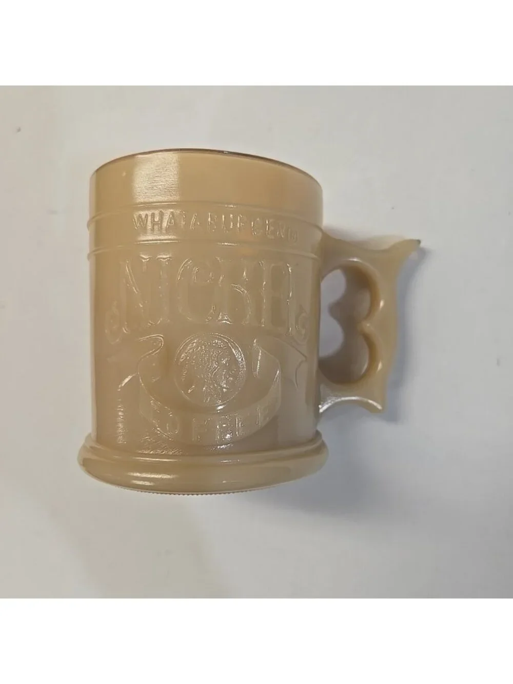 Vintage Whataburger Buffalo Nickel Coffee Mug Made In USA Trigger Finger Handle