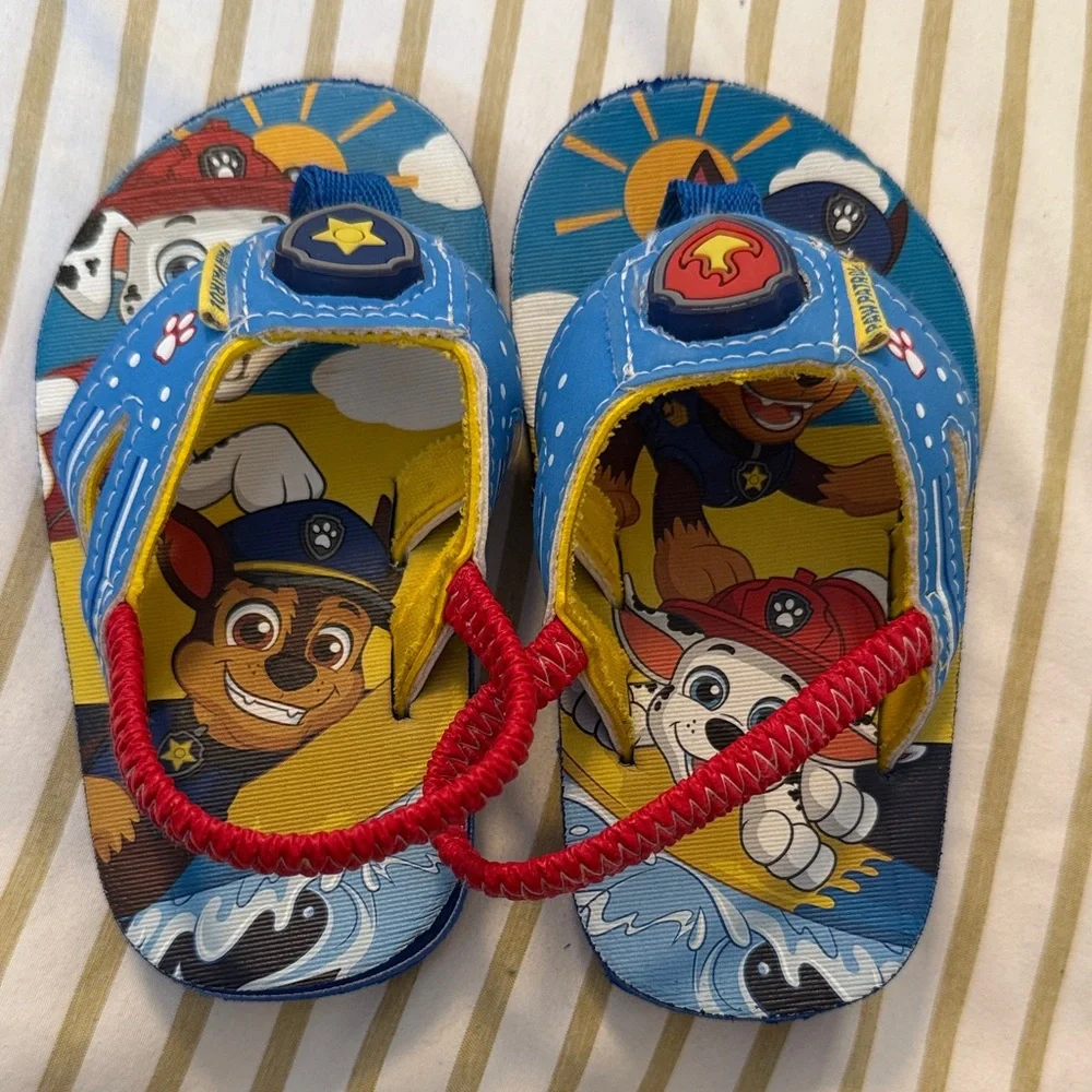 Paw Patrol Toddler Boys Flip-Flops Size 5-6