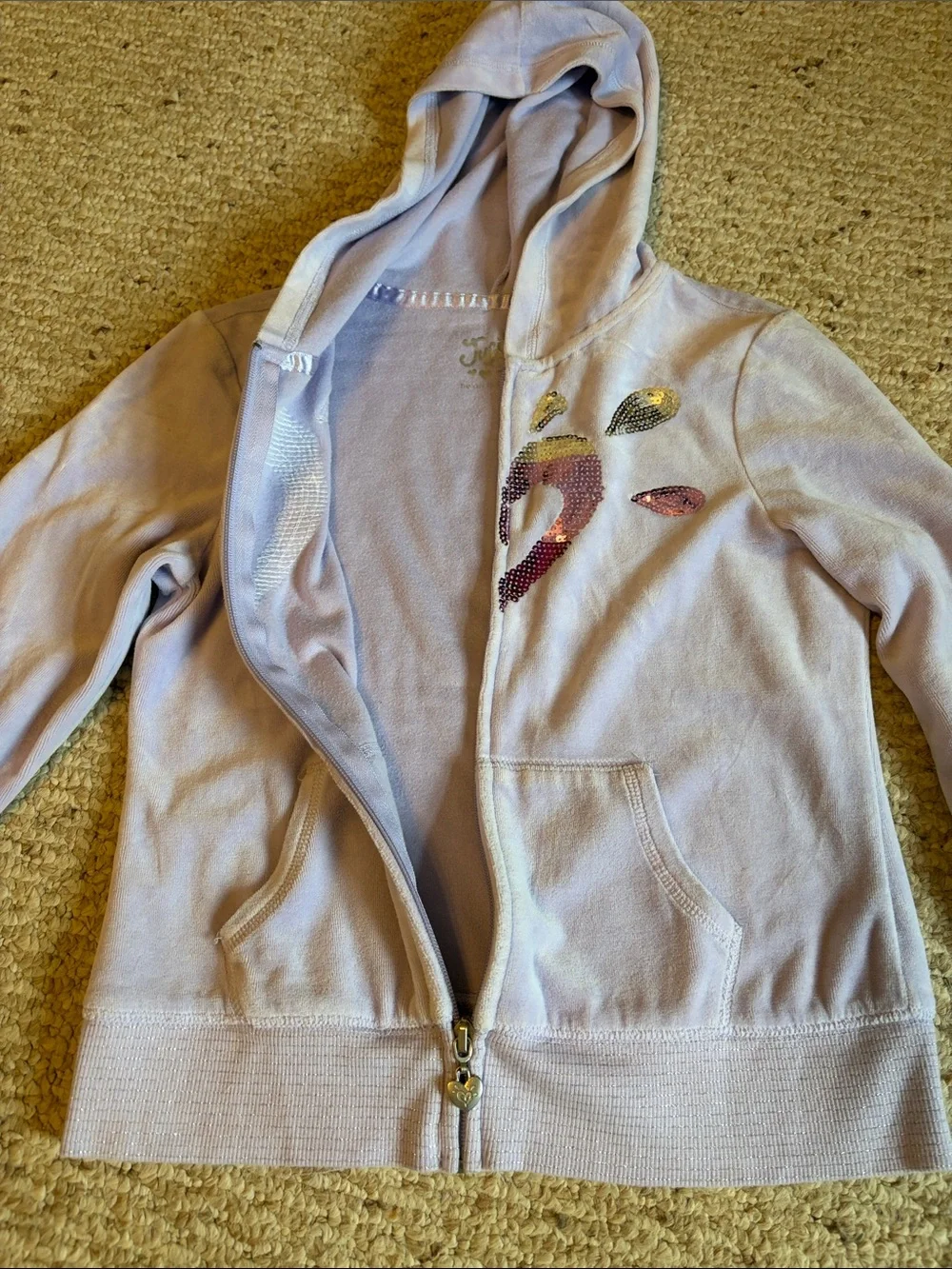 Justice lavender zip