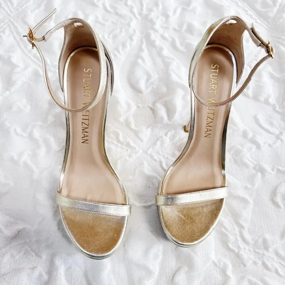 Stuart Weitzman Nudistcurve Hollywood Sandal Size 11
