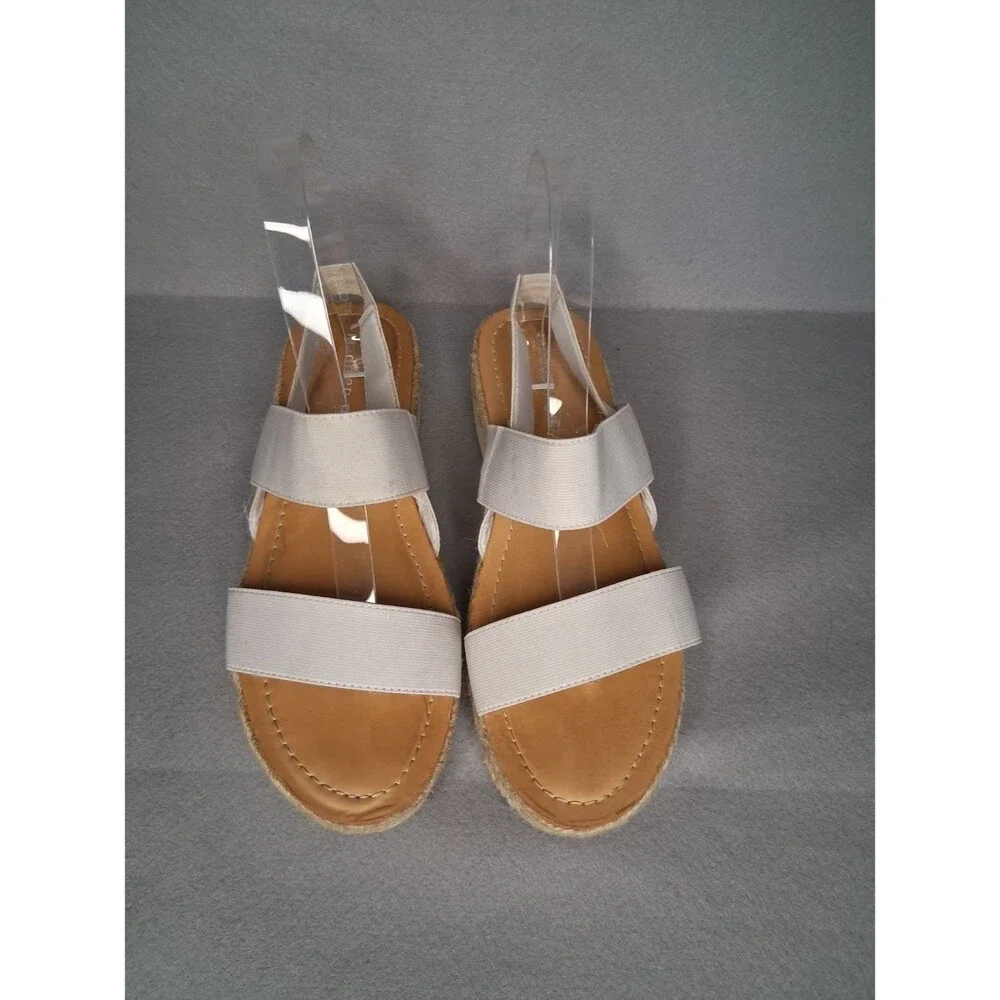 Madden Girl Bowie White Platform Espadrille Sandals Women's Sz 8 Boho Summer