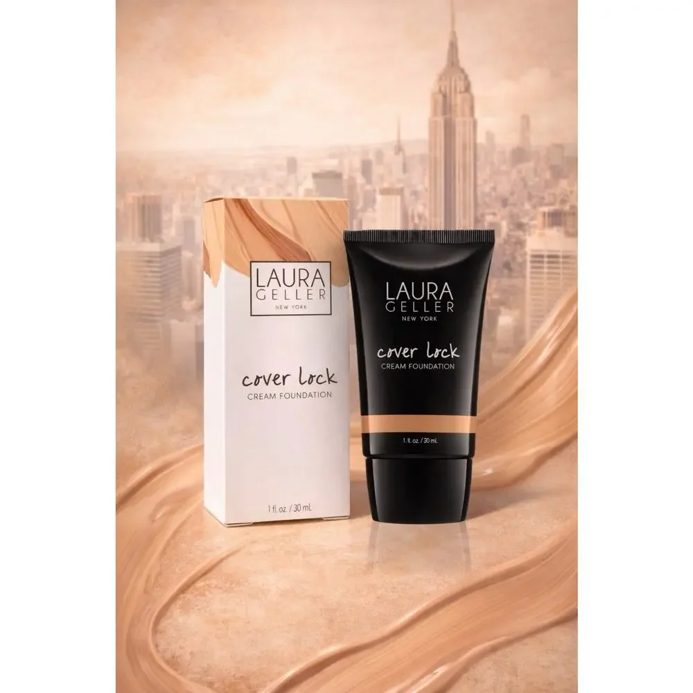 Laura Geller Cover Lock Cream Foundation Deep Full Coverage Matte Long Wear