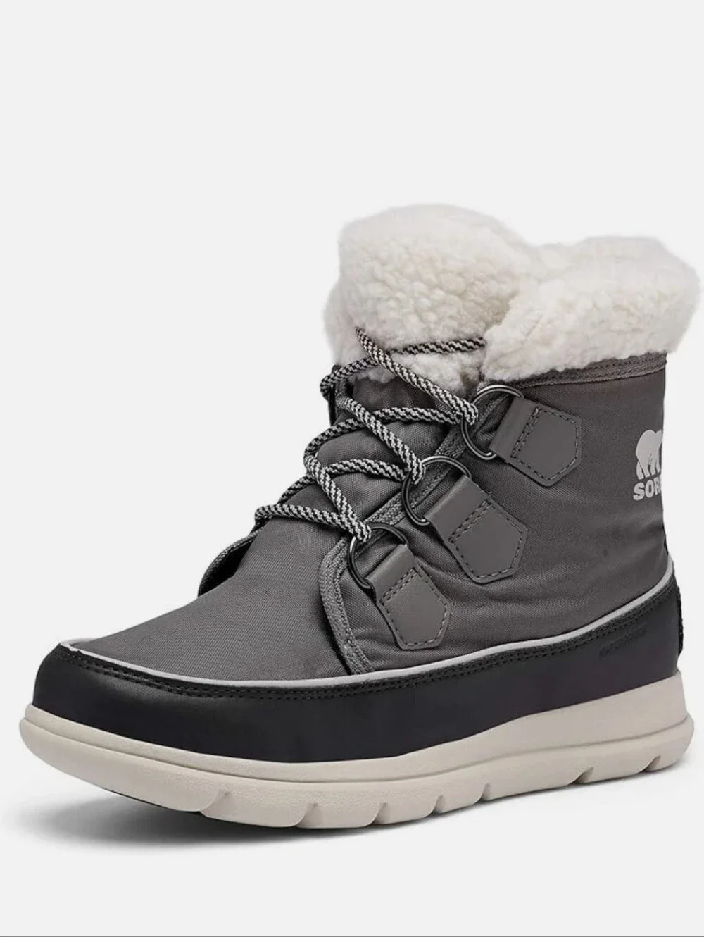SOREL Women's Explorer Carnival Waterproof Boots Gray Quarry