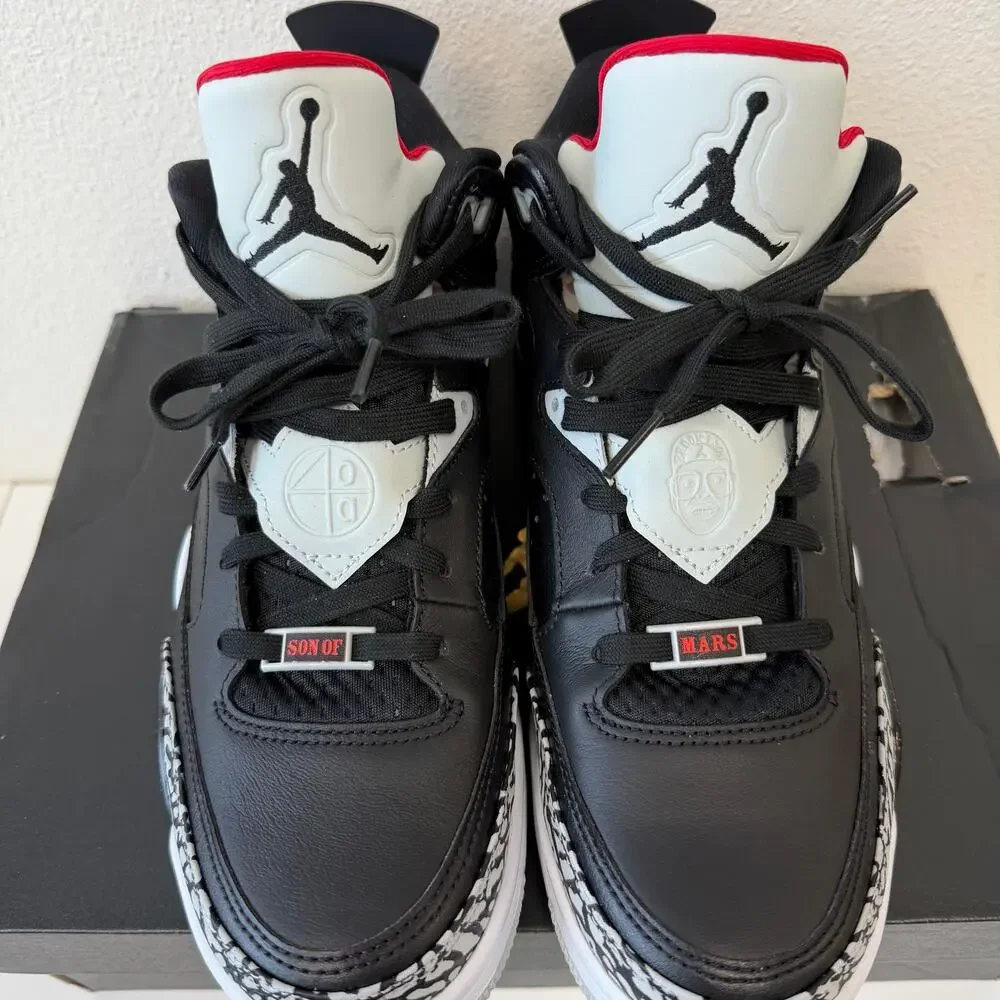 Air Jordan Son of Mars Low Black Red Custom Sneakers Shoes (580603-002) Size 9.5