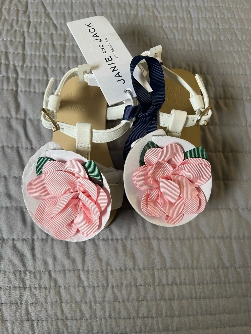 Janie & Jack girls Flower Sandals 5c