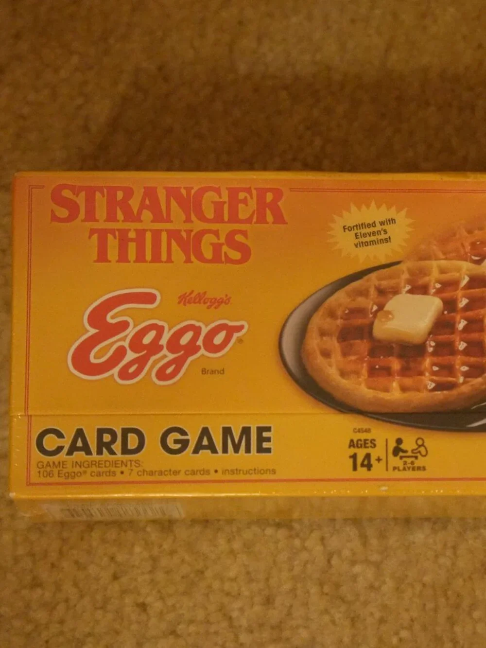 Novelty 'Stranger Things' Eggo Card Game - still in original packaging