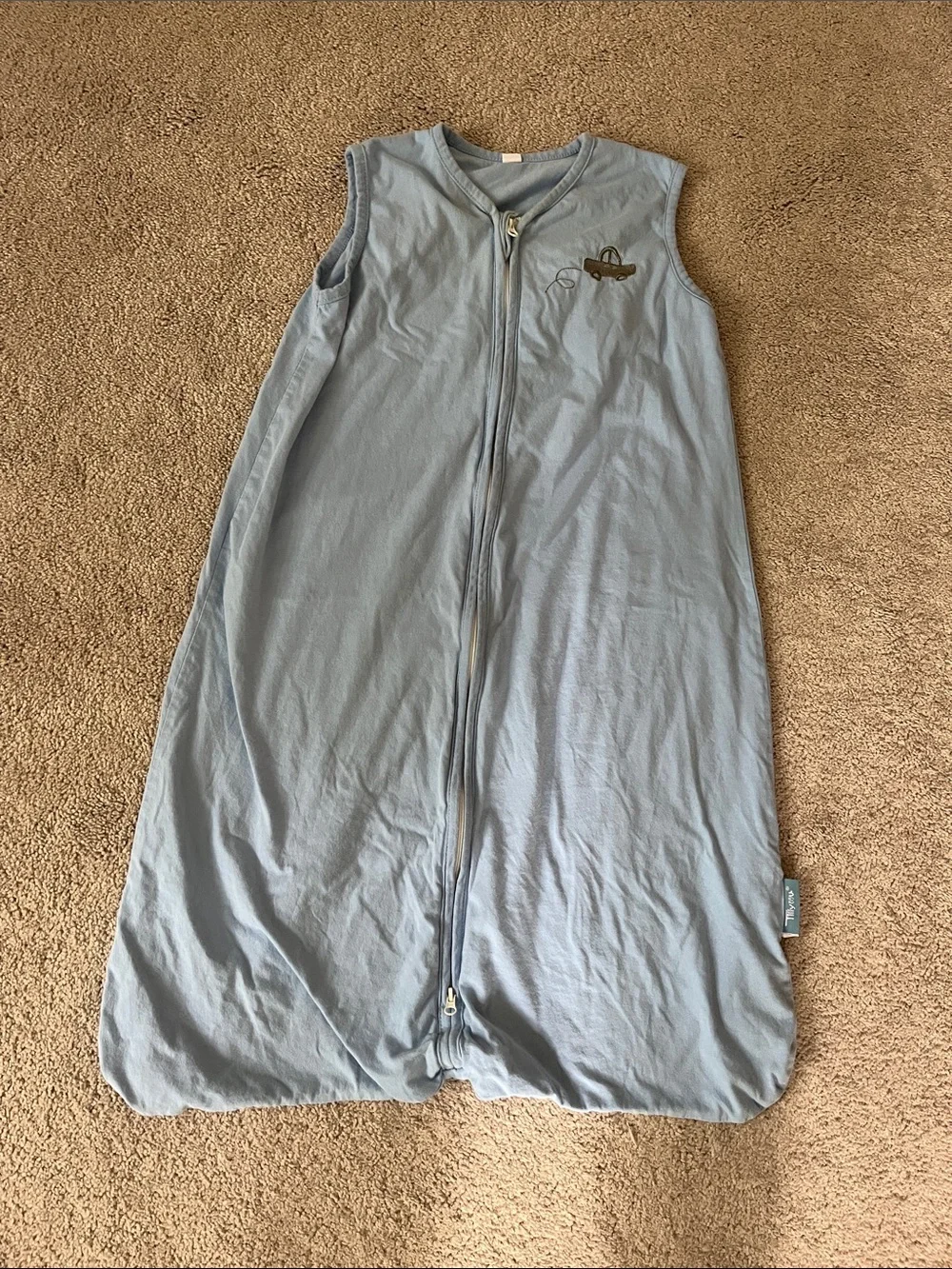 Tillyou Light Blue Sleeveless Baby Sleep Sack