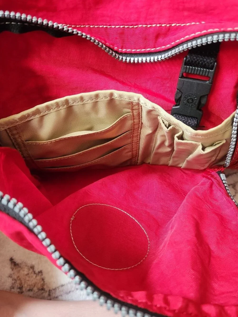 90's Kipling Red Duffel Shoulder Bag Luggage 18
