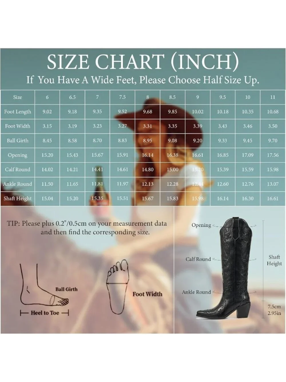 N/A cowboy boots