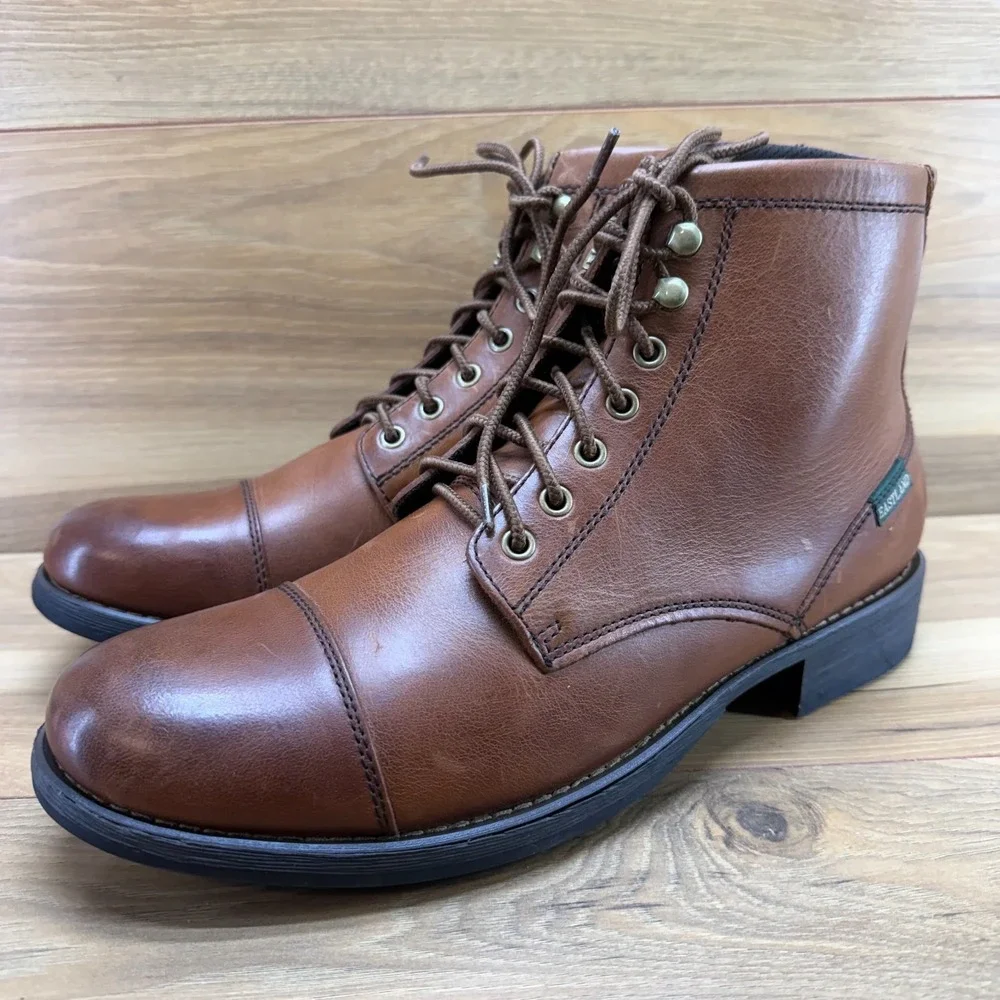Eastland High Fidelity Boots Mens 11.5 D Brown Leather Cap Toe Business Casual