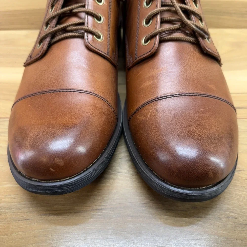 Eastland High Fidelity Boots Mens 11.5 D Brown Leather Cap Toe Business Casual