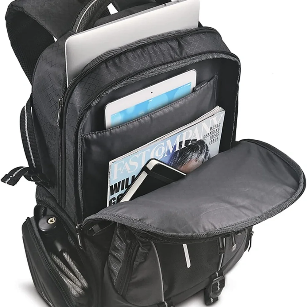 Solo New York Rival 17.3 Laptop Backpack Black Travel Work Hardshell ACV700