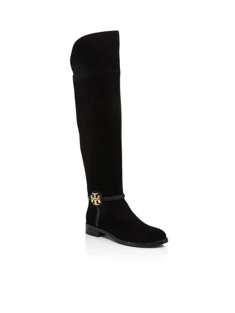 Tory Burch Miller Over-the-Knee Suede Black Boots