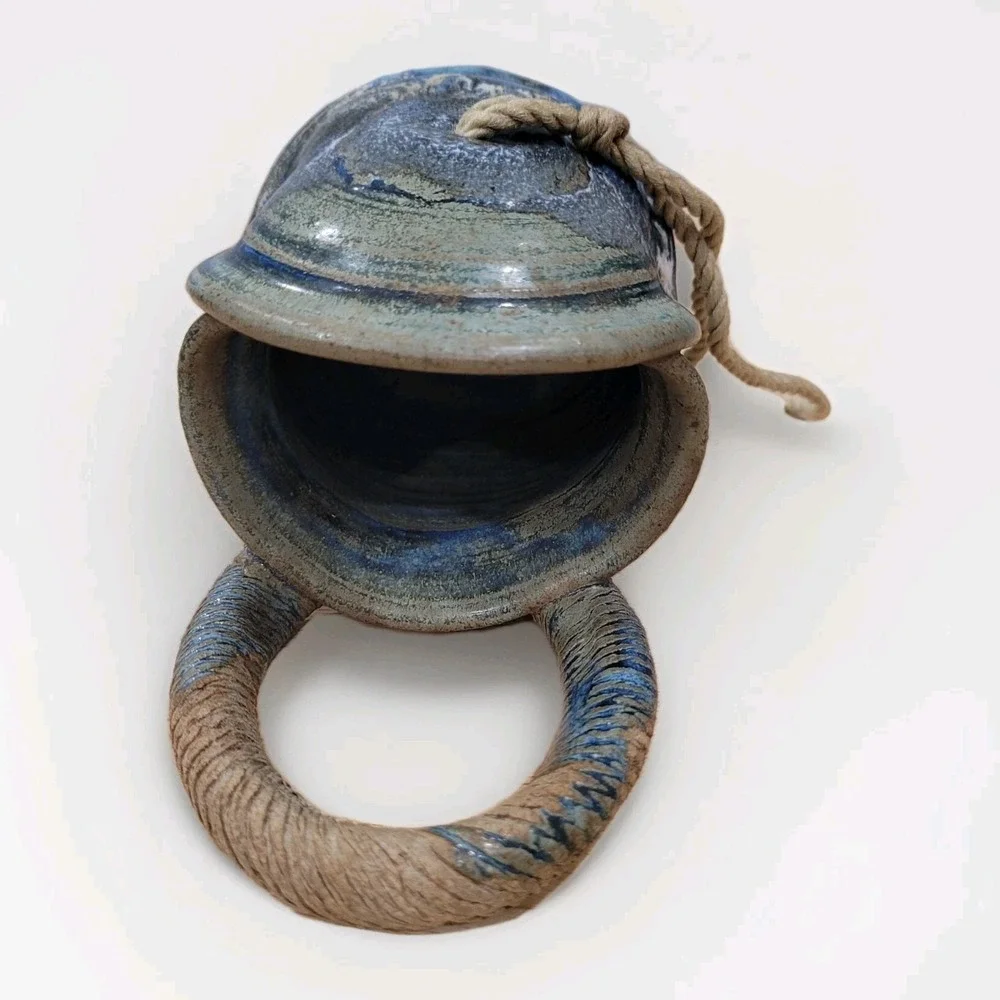 Pottery Bird Feeder or Planter Village Potter Colby Handmade
