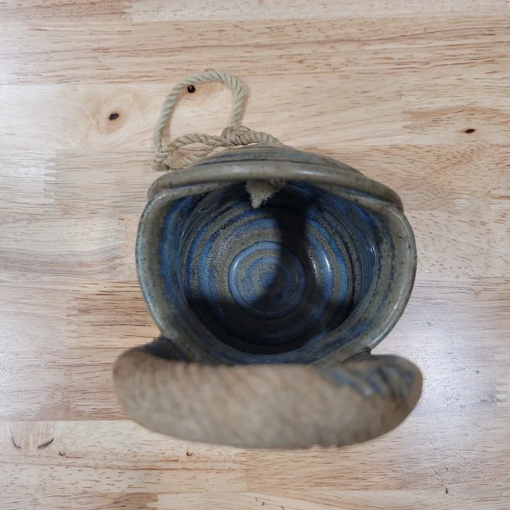 Pottery Bird Feeder or Planter Village Potter Colby Handmade