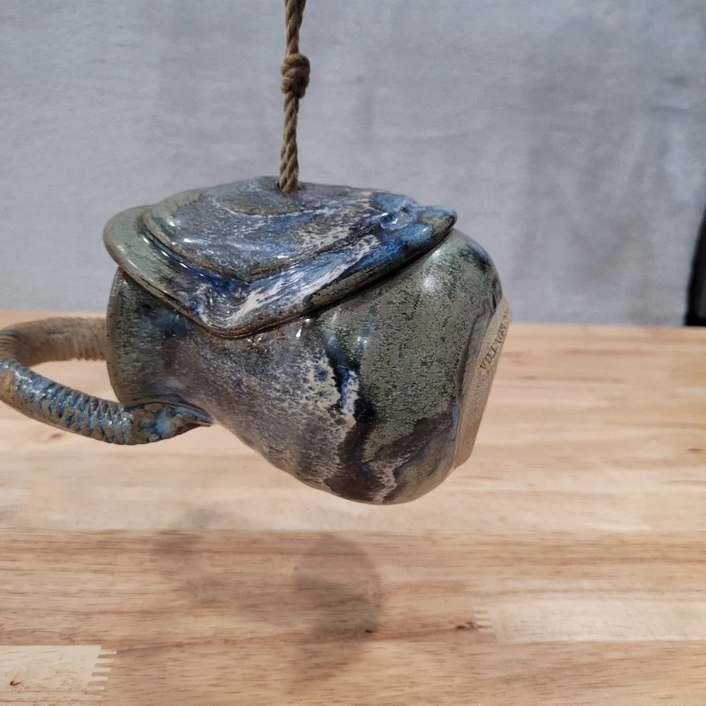 Pottery Bird Feeder or Planter Village Potter Colby Handmade