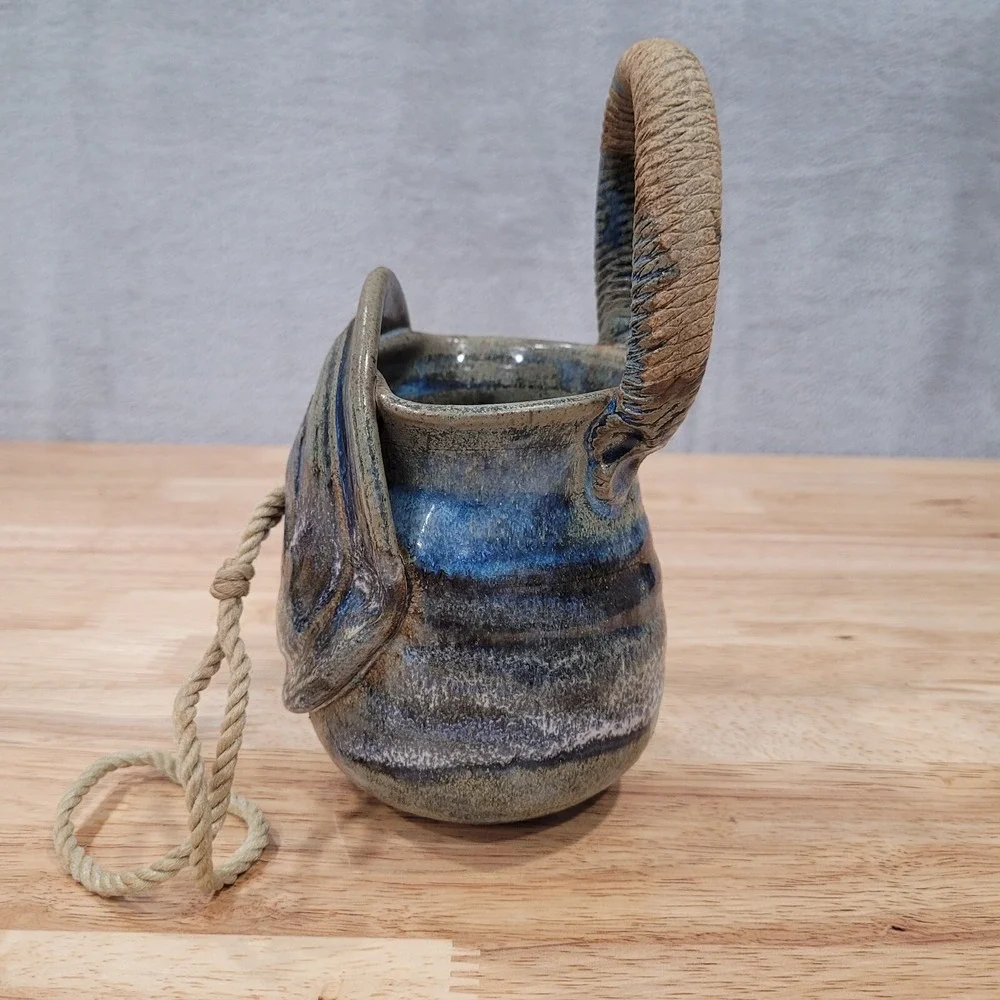 Pottery Bird Feeder or Planter Village Potter Colby Handmade