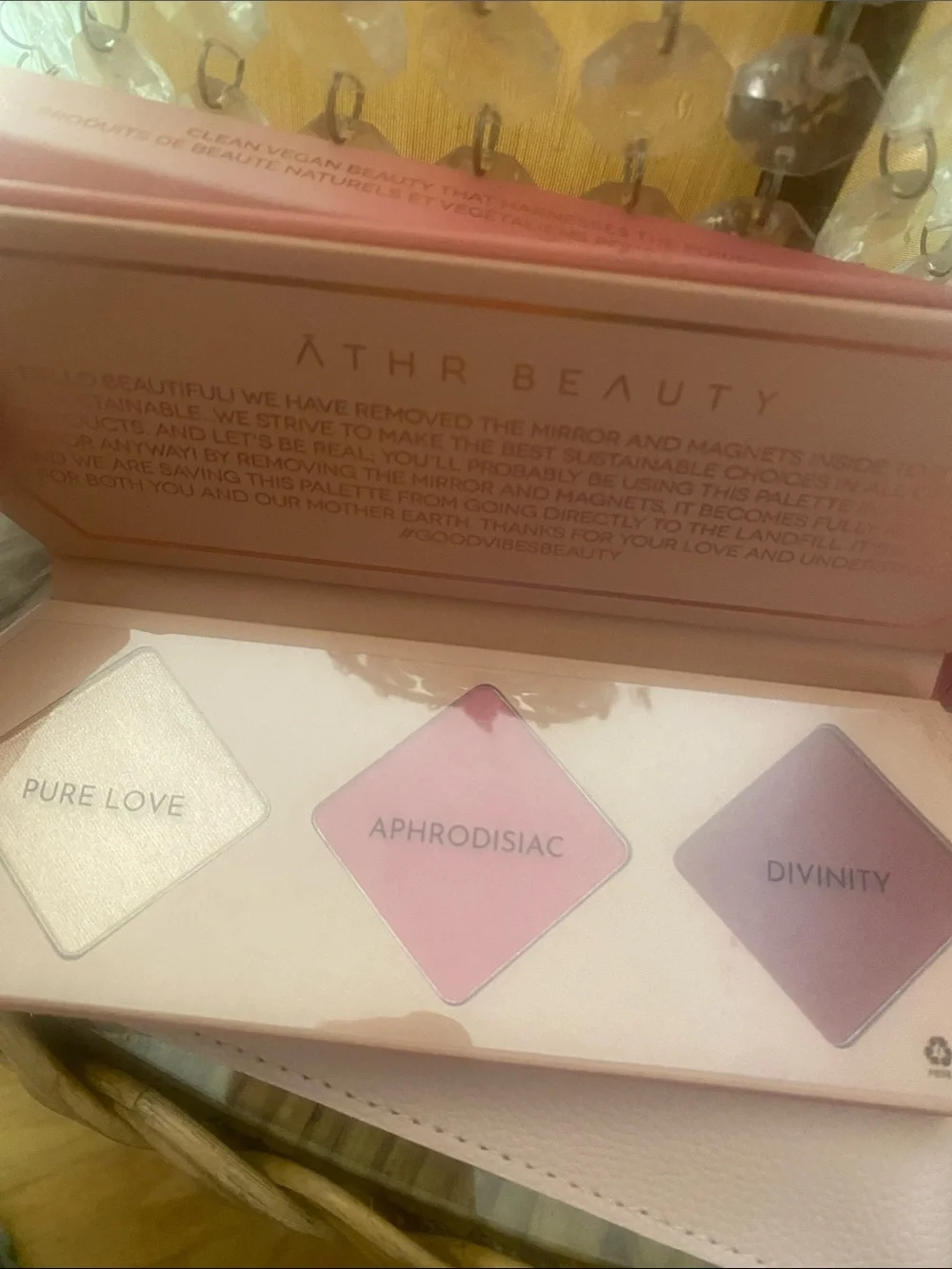ATHR beauty pink crystal