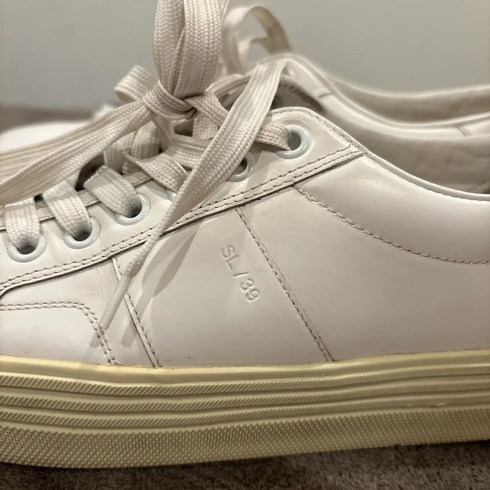 Saint Laurent Signature Court Classic SL/39 Womens 7.5 White Platform Sneakers