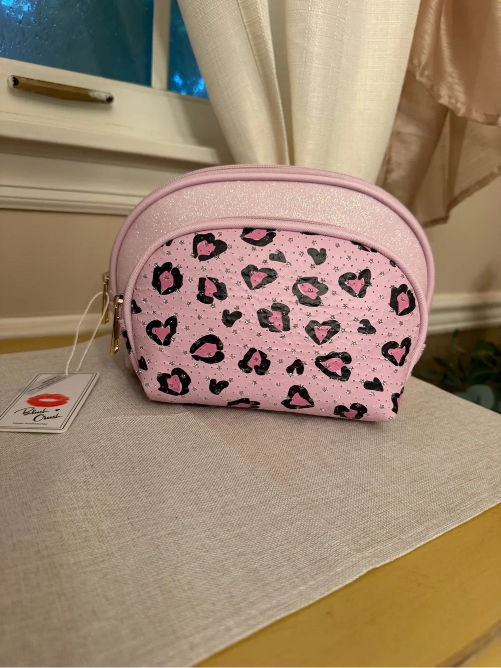Blush Crush Double Cosmetic Bag Set New ( 2 bags)