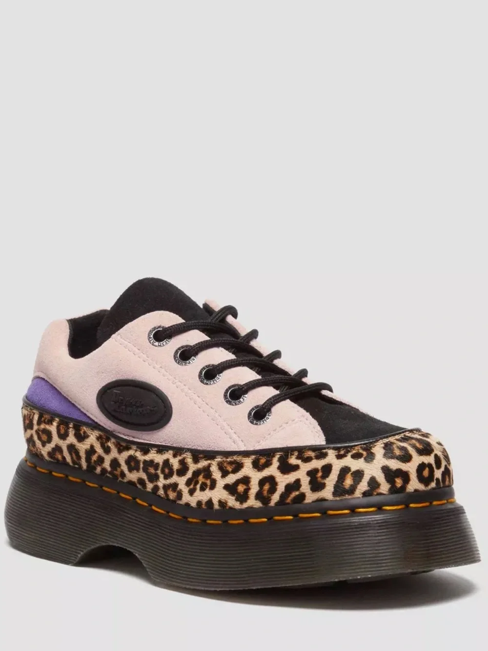 Dr Martens Buzz 5-Eye Leopard and Suede Shoes Ladies Size 7