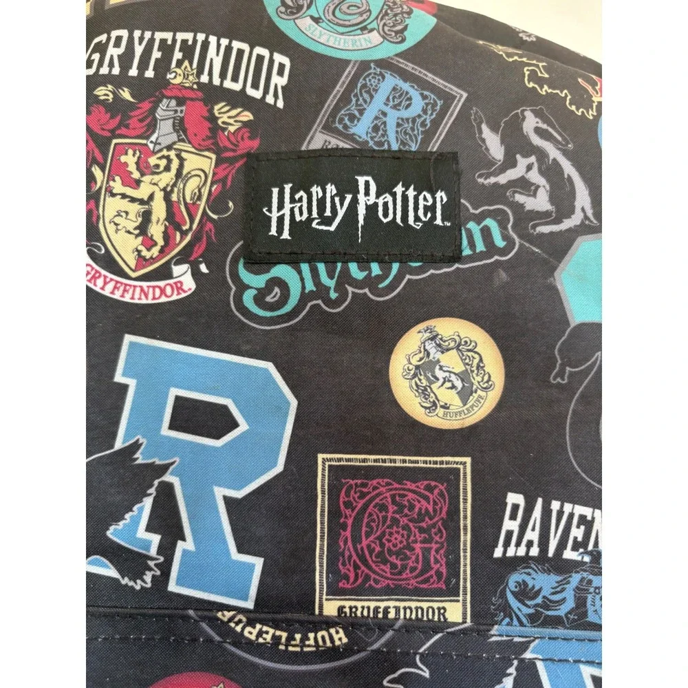 Harry Potter Bioworld Hogwarts House Crests Black Backpack full size y2K
