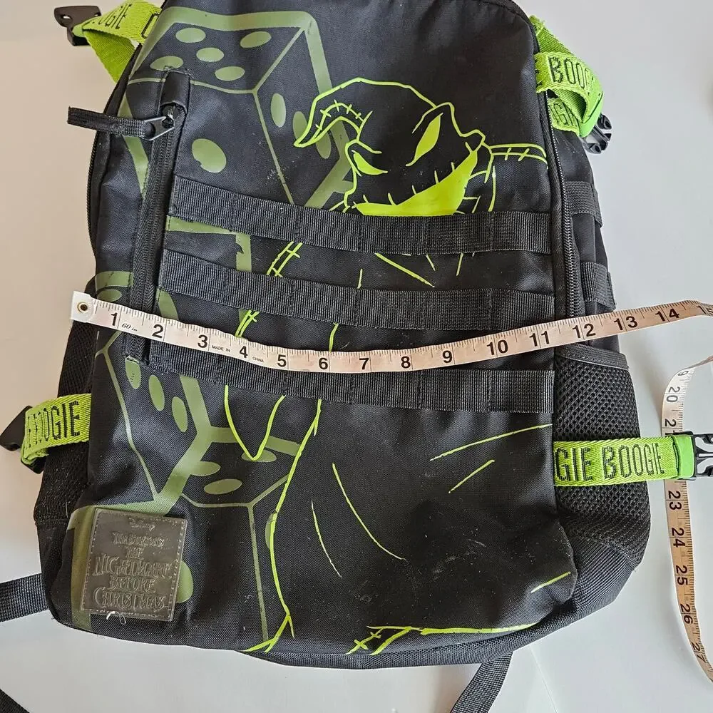 The Nightmare Before Christmas Oogie Boogie Backpack Black Neon Green