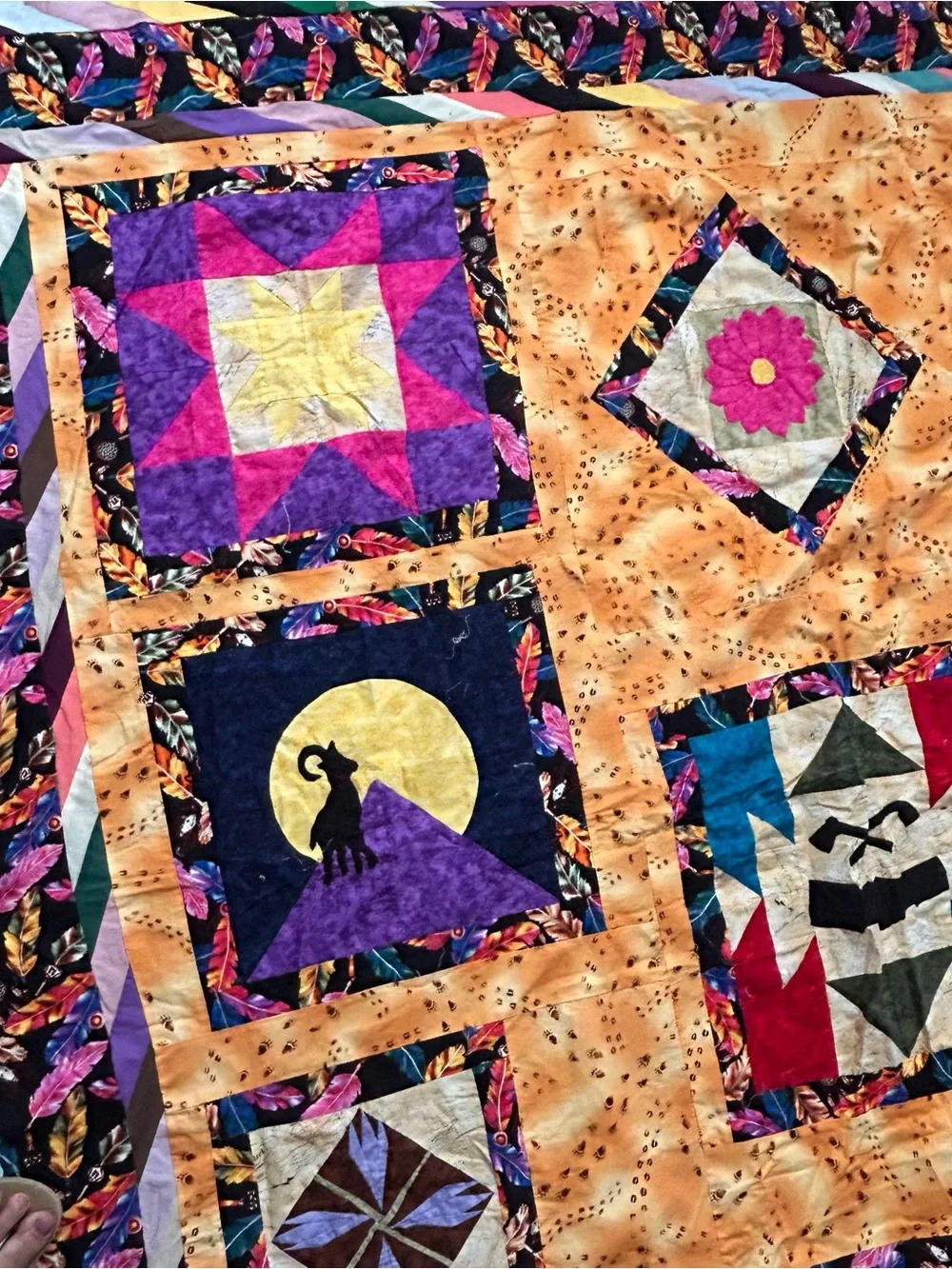 Unfinished Quilt Top & Backing, Lewis And Clark Commemorative 78x 84
