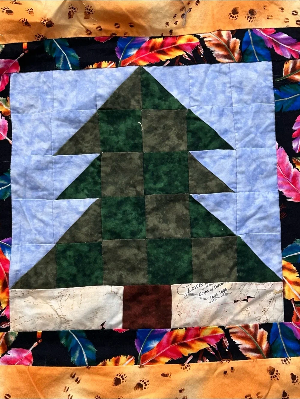 Unfinished Quilt Top & Backing, Lewis And Clark Commemorative 78x 84