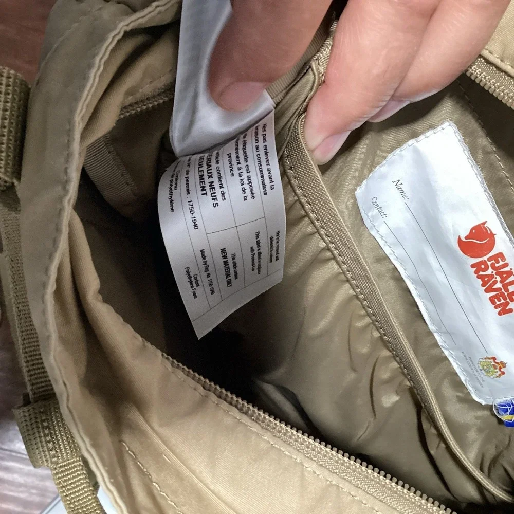 Fjallraven Tan Backpack with Iconic Design