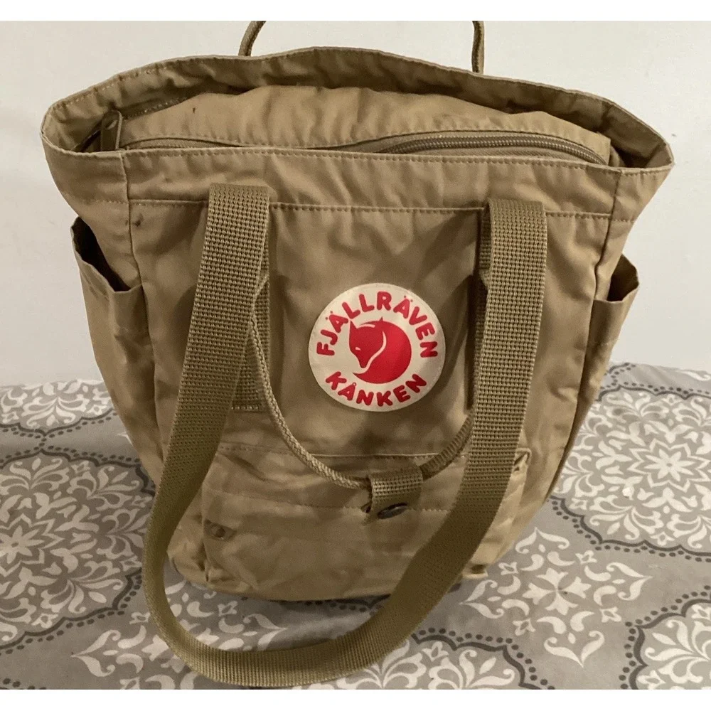 Fjallraven Tan Backpack with Iconic Design