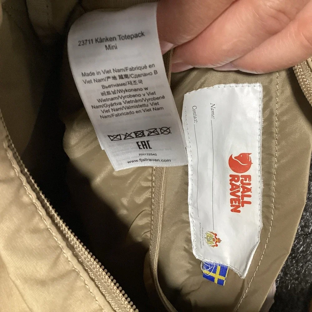 Fjallraven Tan Backpack with Iconic Design