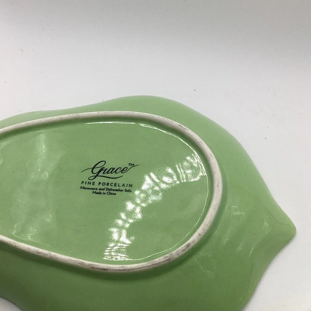 Green Leaf Cup and Saucer Set