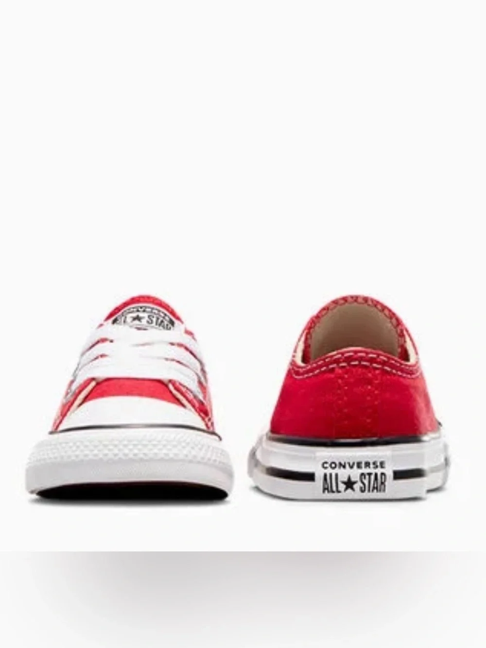 Converse Low Top Sneakers in Red & White