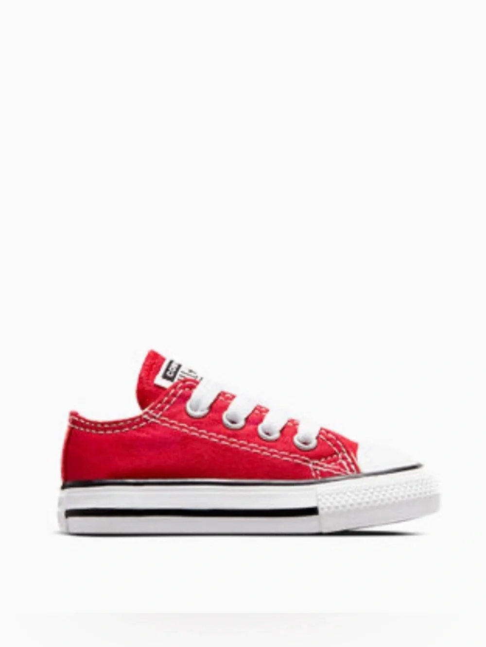 Converse Low Top Sneakers in Red & White