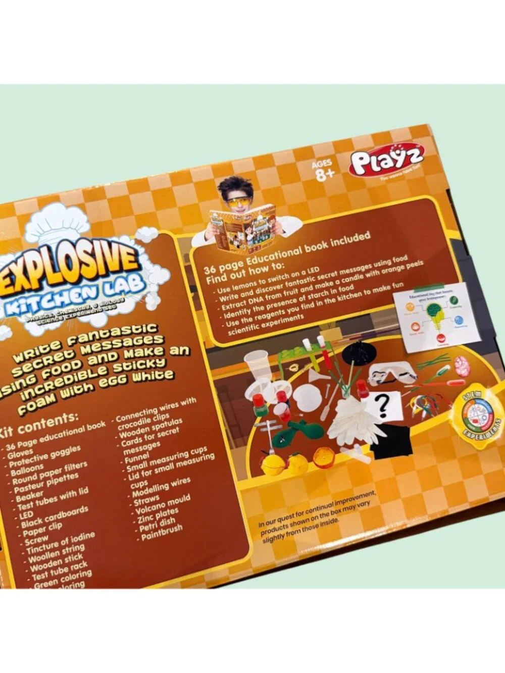 Playz Explosive Kitchen Lab STEM Science Experiment Kit Open Box Mostly Unused