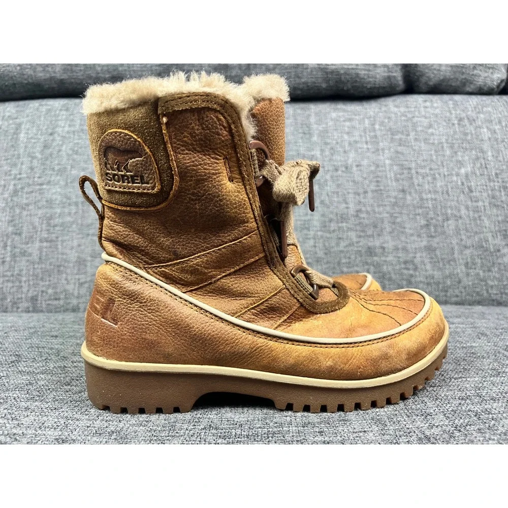 Sorel Tofino II Elk Brown Waterproof Winter Boots Faux Fur NL2182-237 Womens 6