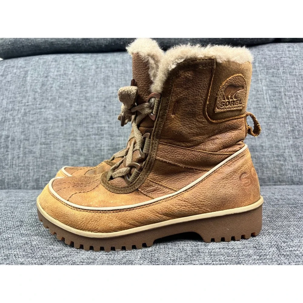 Sorel Tofino II Elk Brown Waterproof Winter Boots Faux Fur NL2182-237 Womens 6