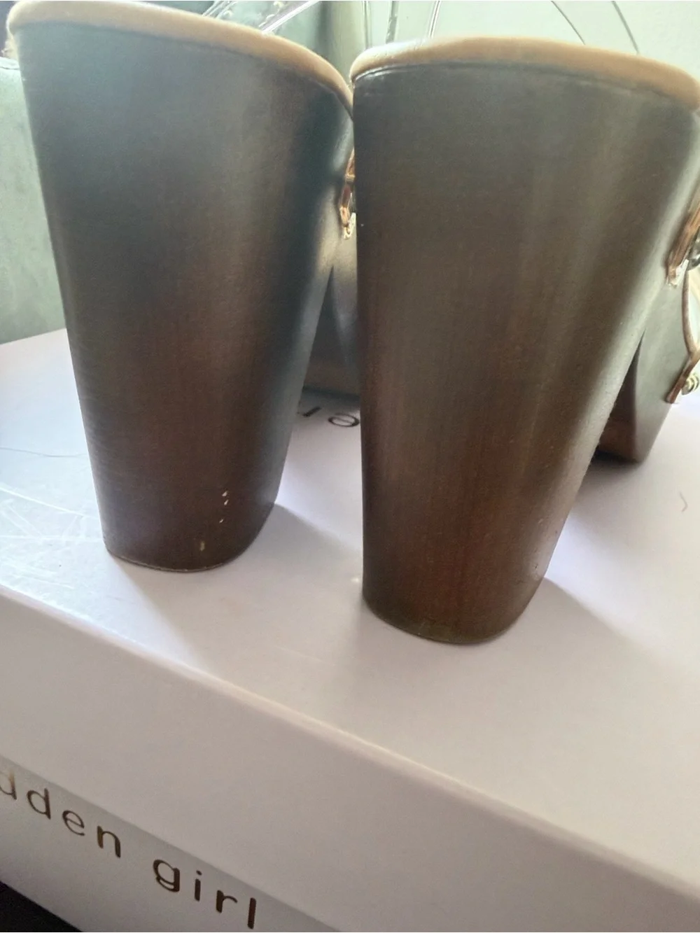 Madden Girl chunky wood